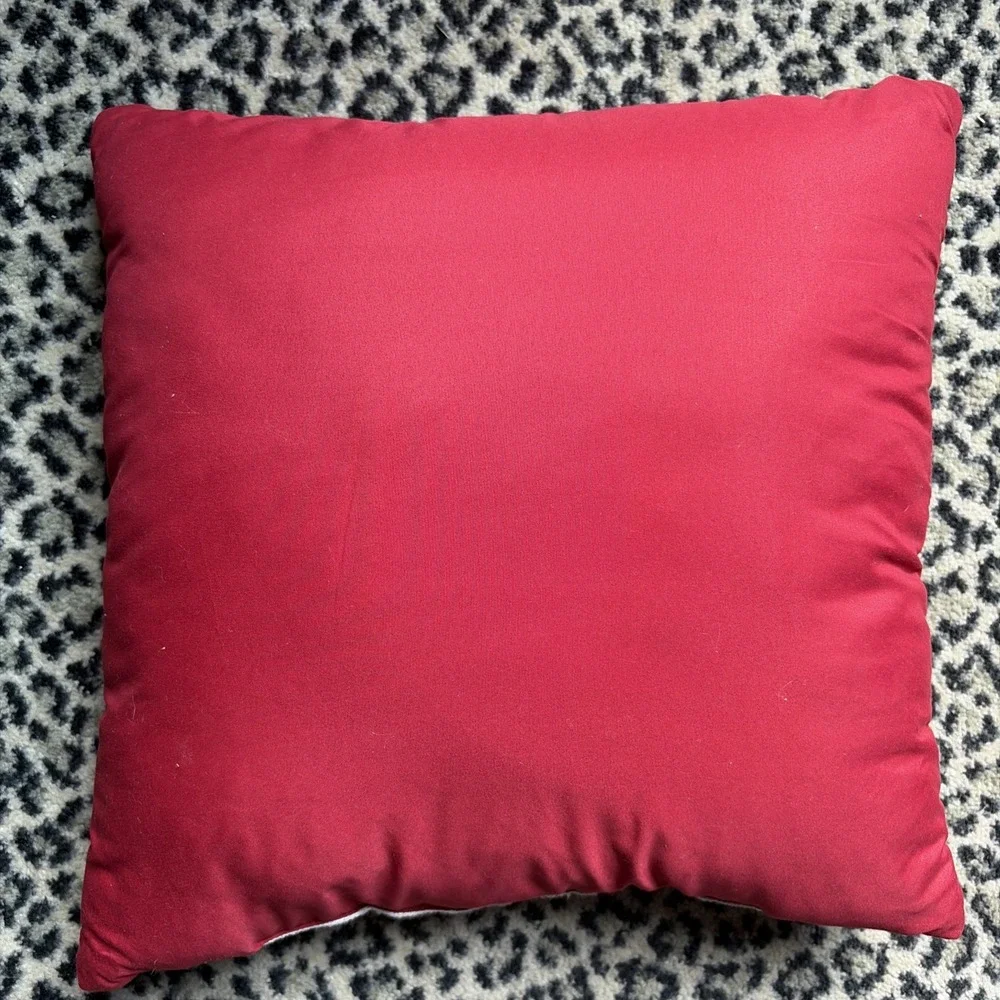 Christmas Pillow‎ Tapestry Red Pickup Truck Snow Farmhouse Winter Cottage 15x15